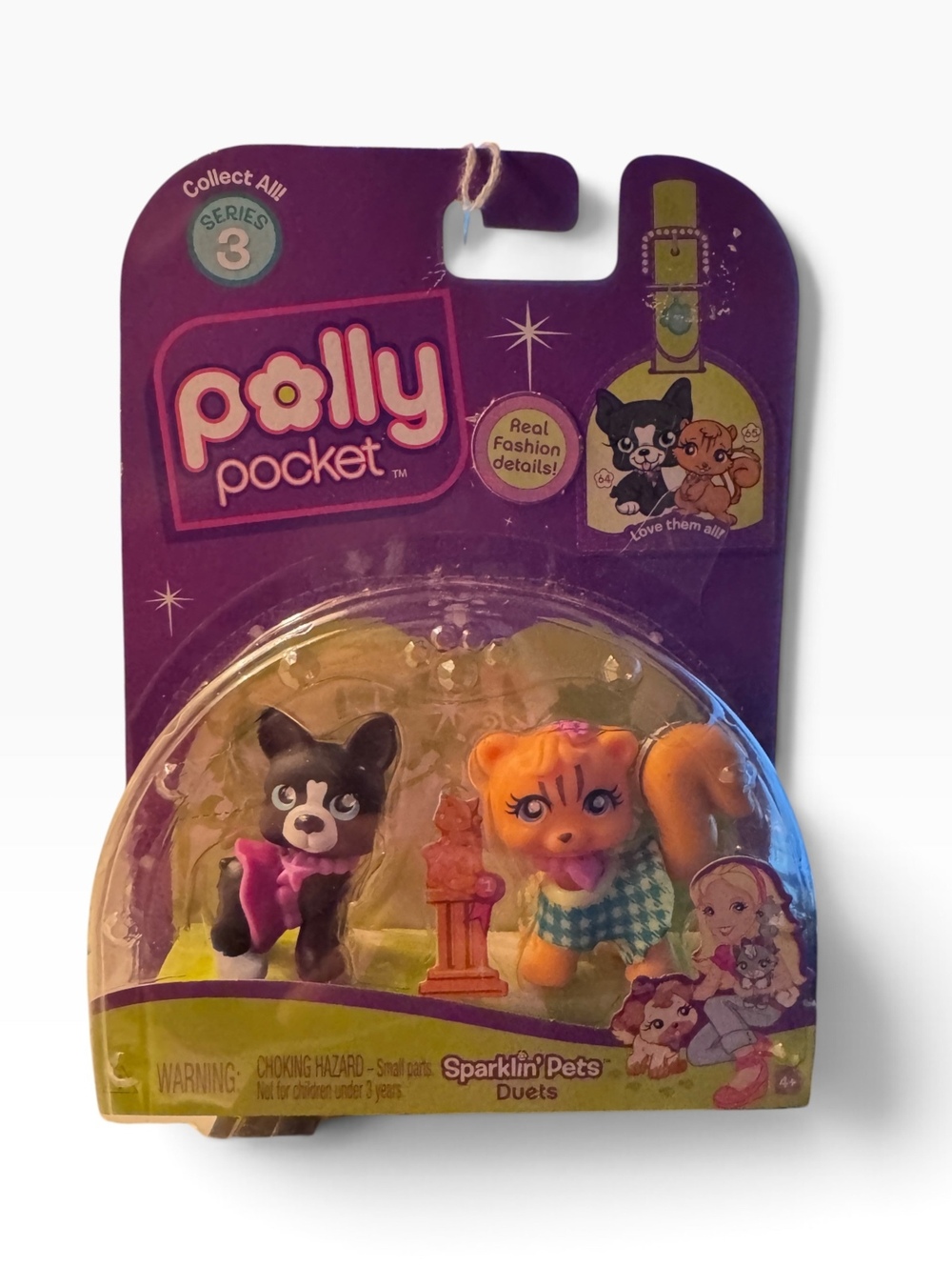 Polly Pocket Sparklin’ Pets Duets Series 3 Mattel Sealed Vintage Y2K Pet Figures